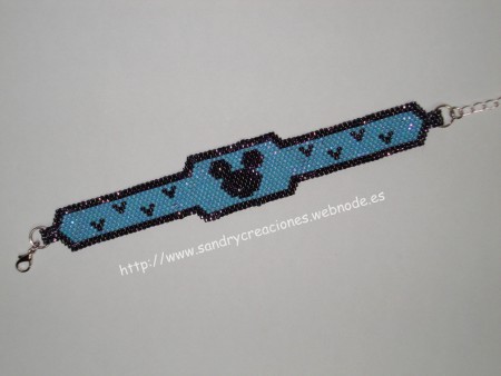 Pulsera silueta tejida con miyuki delicas (vista 1).